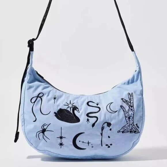 NWT Baggu Crescent Bag Medium - Embroidered Ballet Icons - Picture 1 of 4